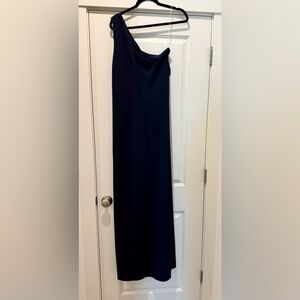 Sachin + Babi Navy One-Shoulder Maxi Dress